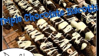 Triple Chocolate Biscotti Recipe Food Challenge DAY 81 [upl. by Eggett]