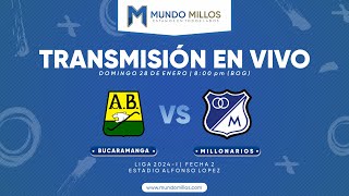 Bucaramanga Vs MILLONARIOS  FECHA 2 Liga 2024I  Transmisión EN VIVO [upl. by Sorilda]