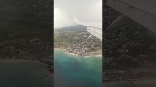 Over the Sea about to land in Barbados Gorgeous View [upl. by Cai]