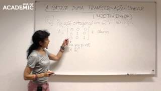 A matriz duma transformação linear injetividade [upl. by Karia]