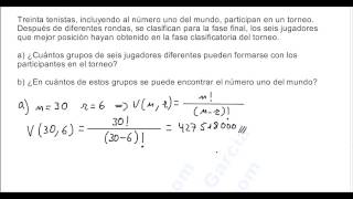 VARIACIONES PERMUTACIONES Y COMBINACIONES 25 COMBINATORIA EJERCICIO 37 [upl. by Nevag]