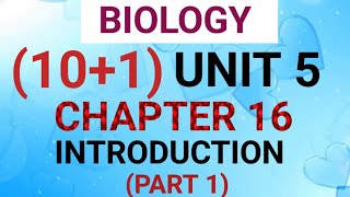 NEET BIO 101 CHAPTER 16 VIDEO 1 [upl. by Atteynad]