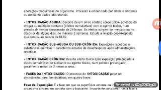 Introdução a Toxicologia Conceitos [upl. by Yanal]