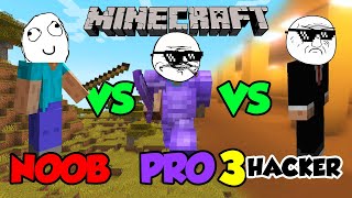 MINECRAFT  NOOB VS PRO VS HACKER 3 [upl. by Umeko782]