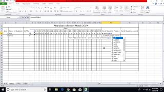 MS Excel Attendance Sheet Attendance Sheet in Excel  Student Antecedence Sheet useful in School [upl. by Zia214]