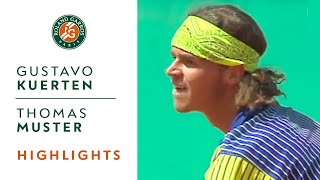 Gustavo Kuerten v Thomas Muster Highlights  Mens Round 3 I RolandGarros 1997 [upl. by Kym]