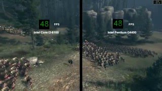 Intel Core i36100 vs Intel Pentium G4400  Nvidia GeForce GTX 960  Total War ROME II Benchmark [upl. by Maleen]