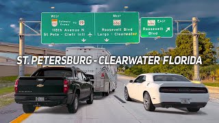 DRIVING TOUR 4K St PETERSBURG FL To CLEARWATER FLORIDA [upl. by Akerley346]