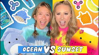 OCEAN 💙🌊🤍 VS SUNSET 💗🌅 💛LEARNING EXPRESS SHOPPING CHALLENGE [upl. by Odravde]