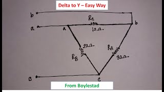 DeltaY Conversion DC Circuit Equivalent Resistance Solution Boylestad Example 827 [upl. by Mutz]