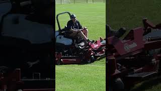 Exmark 144quot Lazer Z ZeroTurn Mower Striping Demo shorts [upl. by Htyderem]