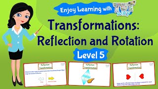 Transformations Reflection and Rotation  Math  Grade5  TutWay [upl. by Eugenia]