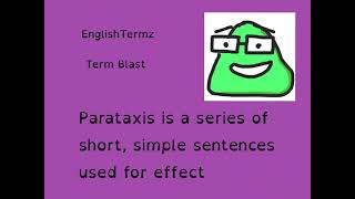 Parataxis Explained  An EnglishTermz term blast [upl. by Chud]