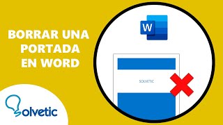 Borrar una Portada en Word [upl. by Restivo]