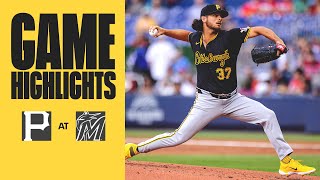 Jared Jones Strikes Out 10 in MLB Debut  Pirates vs Marlins Highlights 33024 [upl. by Elokcin]