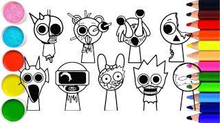 Incredibox Sprunki New Coloring Pages  How to Color Sprunki Horror Mode  NCS MUSIC [upl. by Gibbie211]