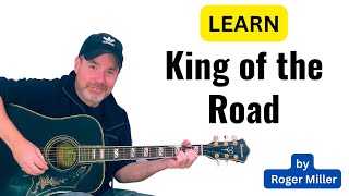 Learn How To play King of the Road 2024 Roger Miller  Vocal amp Acoustic Guitar [upl. by Beore]