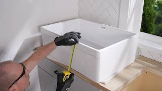 How to Install an Elkay Fireclay Farmhouse Undermount Sink [upl. by Petrick]