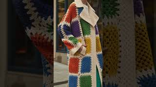 Crochet trench coat trending crochet trend design style trenchcoat moda fashioncrochet [upl. by Ienttirb]