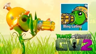 New Ability  Bling Gatling Peashooter  Plants vs Zombies Garden Warfare 2 [upl. by Bork134]