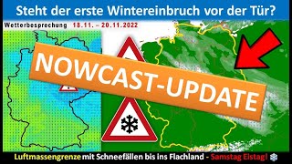 NowcastUPDATE Luftmassengrenze Doch kein Schnee Morgen früh Frost mit örtlich 10°C [upl. by Pickard]