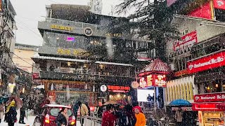 Magical Moments McLeodganj Dharamshala Welcomes First Snowfall of 2024 ❄️ 4K [upl. by Irok]