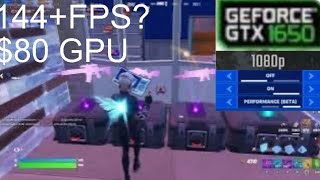 Fortnite GTX 1650 BENCHMARK Performance mode 1080P WITH RYZEN 5 5500 IS IT WORTH IT [upl. by Ahtnamys885]