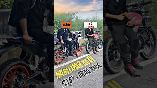 Flyby 🔥 Drag Race Ktm Duke 200 Vs Xpulse 200 4v With Akrapovic Exhaust 💥 shorts viral trending [upl. by Maison953]