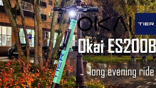 quotTierquot Okai ES200B Electric Scooter To Rent  long evening ride🌆🛴 [upl. by Poole389]