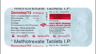 dermotrex 10 tablet in hindi methotrexate tablet review [upl. by Ynnig]