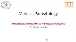 Strongyloides stercoralis amp Wuchereria bancrofti [upl. by Llerehc]