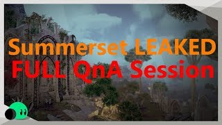 ESO Summerset LEAKED  FULL Question and Answers session [upl. by Odlareg981]