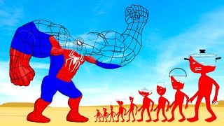 Evolution Of SPIDERMAN Vs Evolution Of MONSTER RADIATION  Returning From The Dead SECRET  FUNNY [upl. by Ethyl]