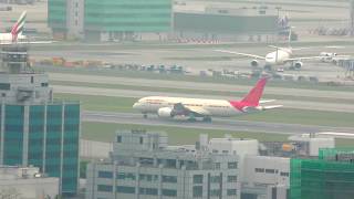 Air India 787 Take off Runway 25 Left Hong Kong Airport with atc [upl. by Laurance486]