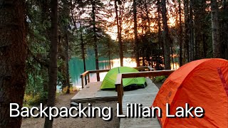 Backpacking to Lillian Lake Campground in Kananaskis Country [upl. by Wallack]