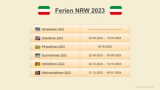 Ferien NRW 2023 [upl. by Ker]