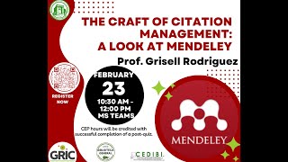 The Craft of Citation Management A Look at Mendeley [upl. by Annaynek741]