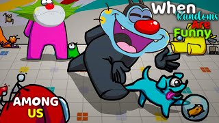 Oggy Trying To Be NOOB With Funny Randoms In Among us PART2😂😂😂 [upl. by Akemat]