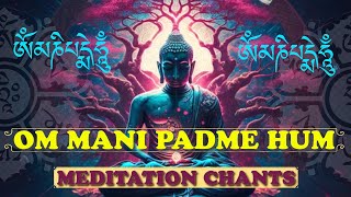 OM MANI PADME HUM 532 Hz Mid Freq Deep Meditation Chanting  BUDDHIST PEACE 1 Hour Peace Mantra [upl. by Walther]