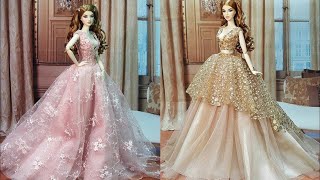 Gorgeous Barbie Doll Dresses ❤ 4 DIY Doll Makeover Transformations  BARBIE DOLL HACKS [upl. by Hills]