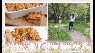 vlog famille du 4 août  crumble de courgette sans matière grasse et Placek aux abricots [upl. by Eitsim]