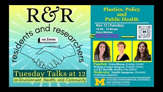 “Plastics Policy and Public Health” with Erica Bloom Melissa Cooper Sargent and KT Morelli [upl. by Accem]