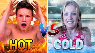 Hot VS Cold Water and Ice Challenge [upl. by Dame576]