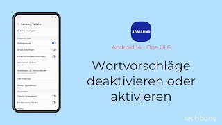 Wortvorschläge deaktivieren oder aktivieren  Samsung Android 14  One UI 6 [upl. by Osicran]