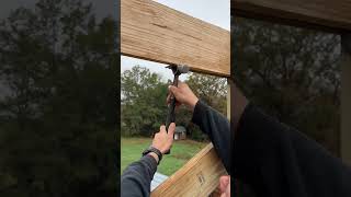 Pro Tip Simple Trick to Align Boards deckconstruction offgridcabinbuild woodworking [upl. by Dric]