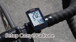 How to setup bicycle speedometer Cateye Padrone CCPA100W  Cách cài đặt đồng hồ cateye padrone [upl. by Pinter]