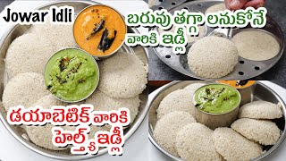 JONNA IDLI  ఈ జొన్న ఇడ్లీ ఓ వారం రోజులు తినండి మార్పుని మీరే చెప్తారు  Jowar Idli in Telugu [upl. by Leba]