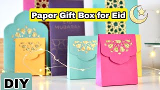 DIY Paper Gift Box For Eid  Gift Ideas For Eid Eid Decoration Idea 2023  Ramadan Decoration Idea [upl. by Pelagi295]