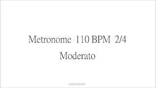 Metronome 110 BPM 24 Moderato [upl. by Esetal843]