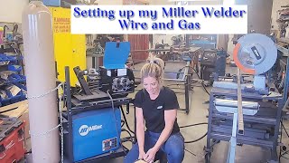 Miller Wire Feed Setup  Replacing Wire and Gas for Mig Welding [upl. by Rekrap]